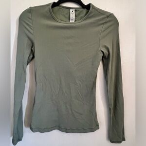 Yogalicious Heavenly Ribbed Kathleen Full Length Long Sleeve Top